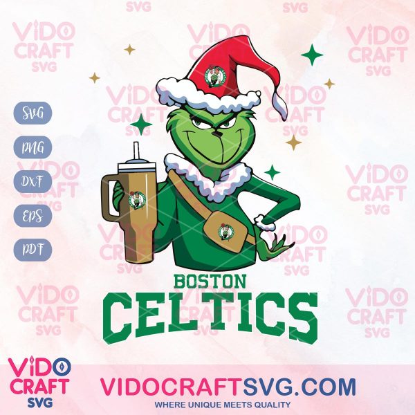 Boston Celtics Fans And Grinch Christmas