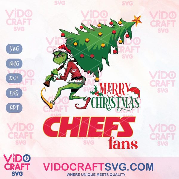 Kansas City Chiefs Grinch Merry Christmas Fans NFL