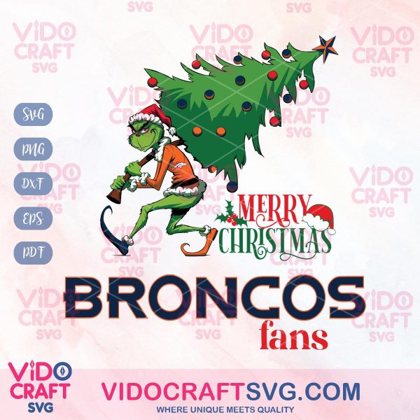 Denver Broncos Grinch Merry Christmas Fans NFL