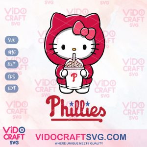 Philadelphia Phillies And Hello Kitty SVG